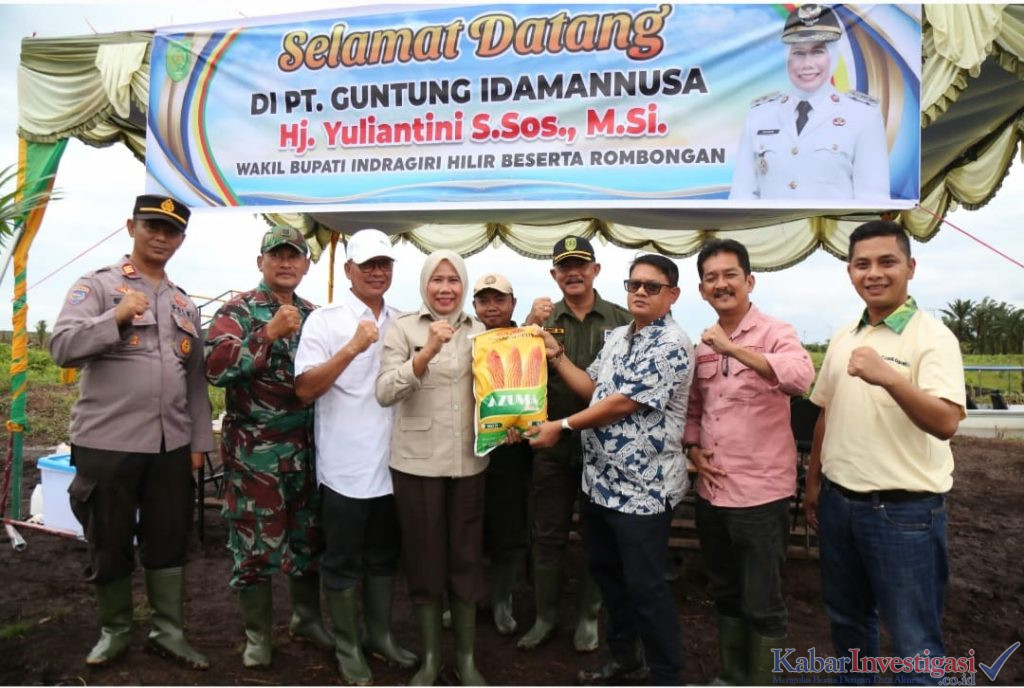 Wabup Inhil Hadiri Penanaman Jagung Serentak Dukung Swasembada Pangan 2025