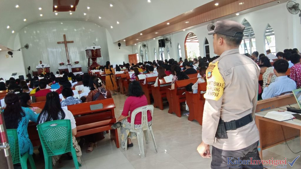 Pengamanan Ketat Polsek Batu Ampar Warnai Ibadah Paskah Umat Nasrani di Wilayah Barelang