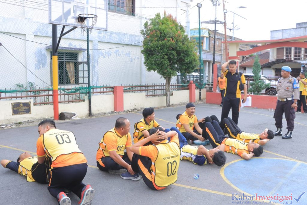 250 Orang Personel Polres Samosir, Ikuti Tes Jasmani Berkala Semester I T.A 2025