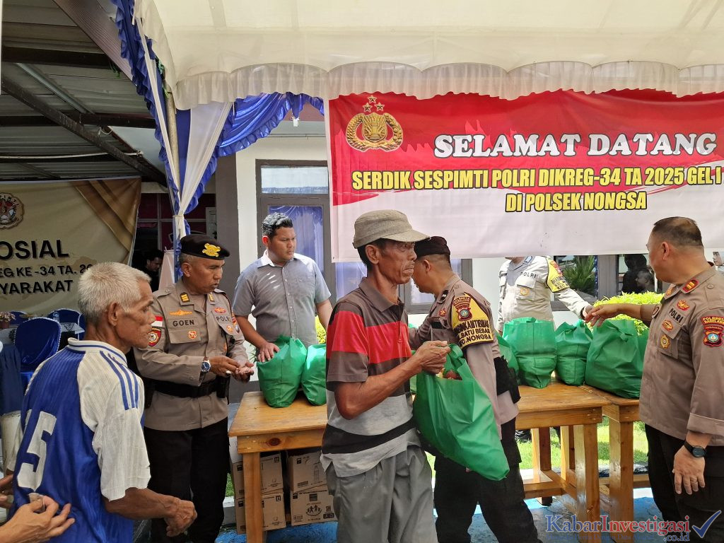 Sespimti Polri Dik Reg-34 T.A 2025 Gel I Gelar Bakti Sosial di Polsek Nongsa, Batam untuk Meringankan Beban Warga