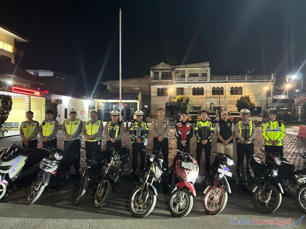 12 Unit Sepeda Motor Diamankan Polres Samosir Dalam Blue Light Patrol
