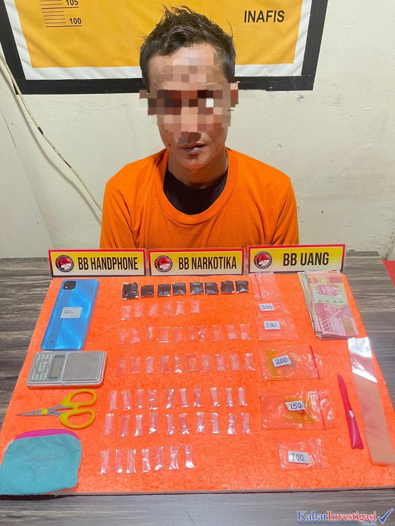 Diduga Jadi Pengedar, Pria di Tembilahan Hulu Diringkus Polisi dengan Puluhan Paket Sabu