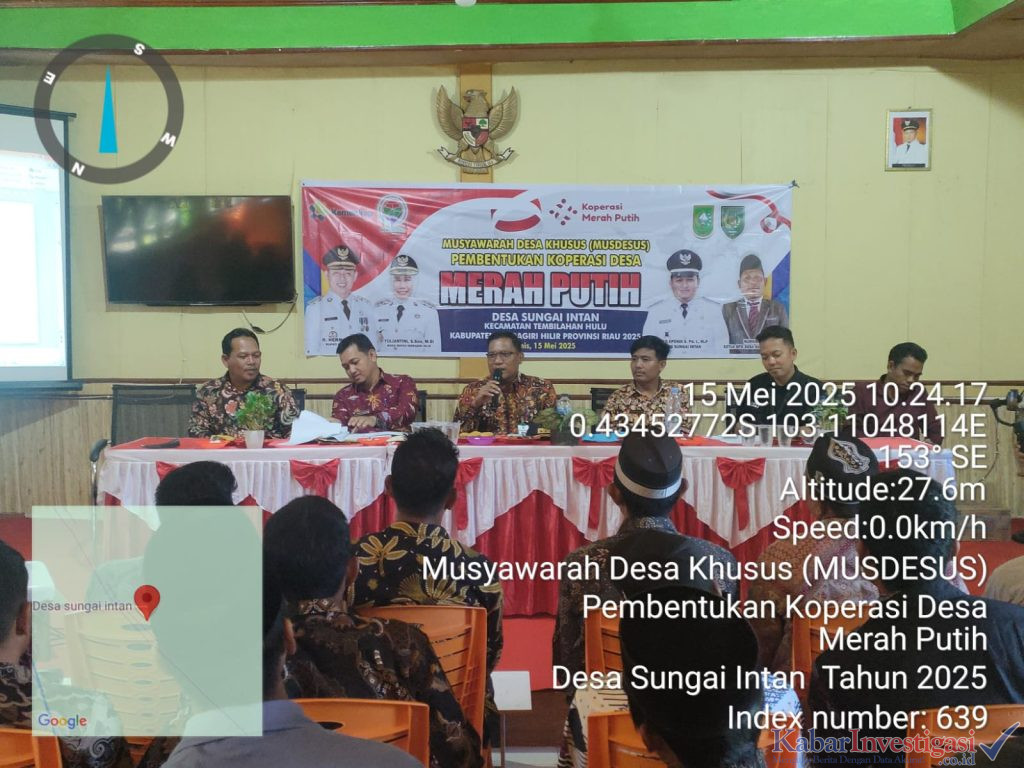 Desa Sungai Intan Musyawarah Pembentukan Koperasi Merah Putih
