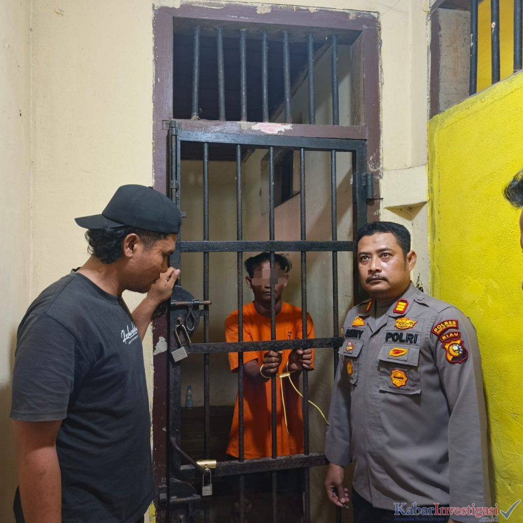 Polsek Cerenti Amankan Seorang Pria Diduga Bakar Sofa dan Ancam Bunuh Ibu Kandung di Desa Pesikaian
