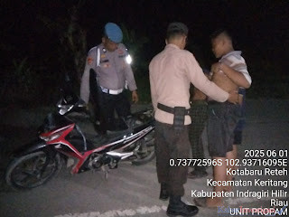 Cegah Premanisme, Personel Polsek Keritang Intensifkan Patroli KRYD