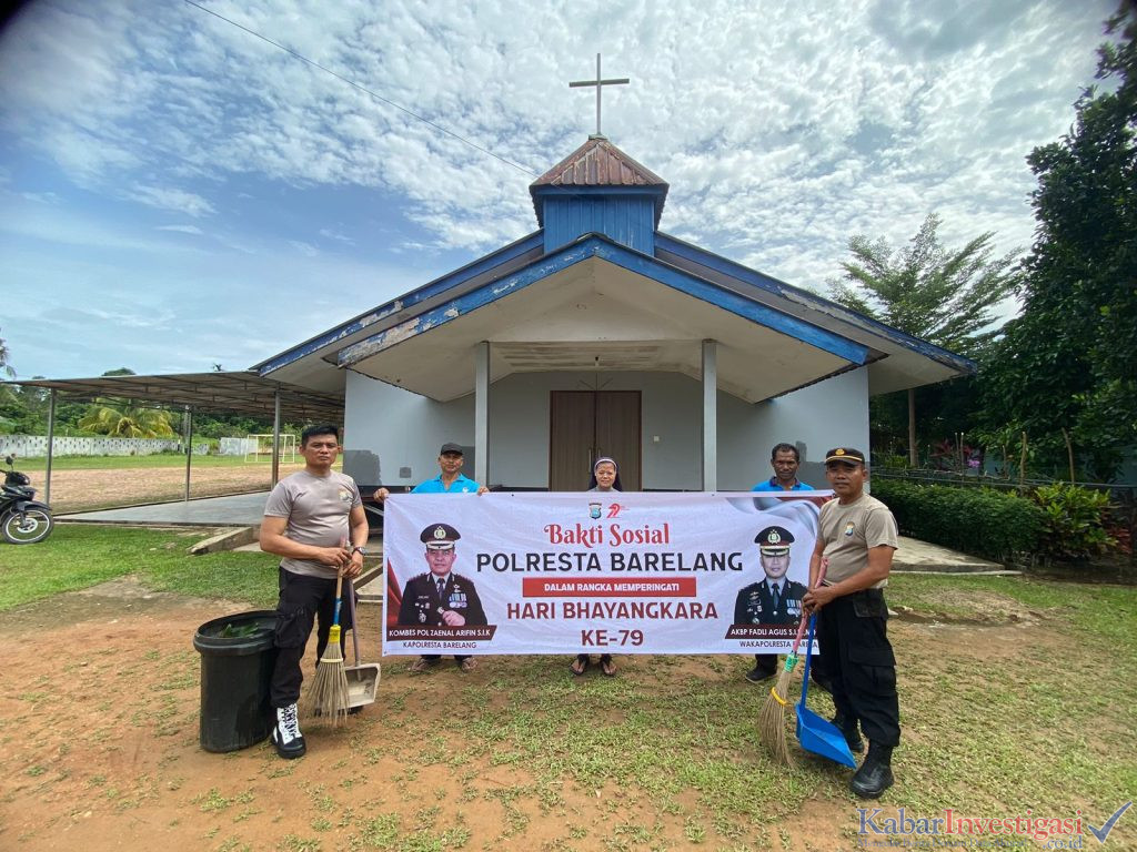 Polsek Galang Laksanakan Goro di Gereja Ignatius Loyola Sambut HUT Bhayangkara Ke-79