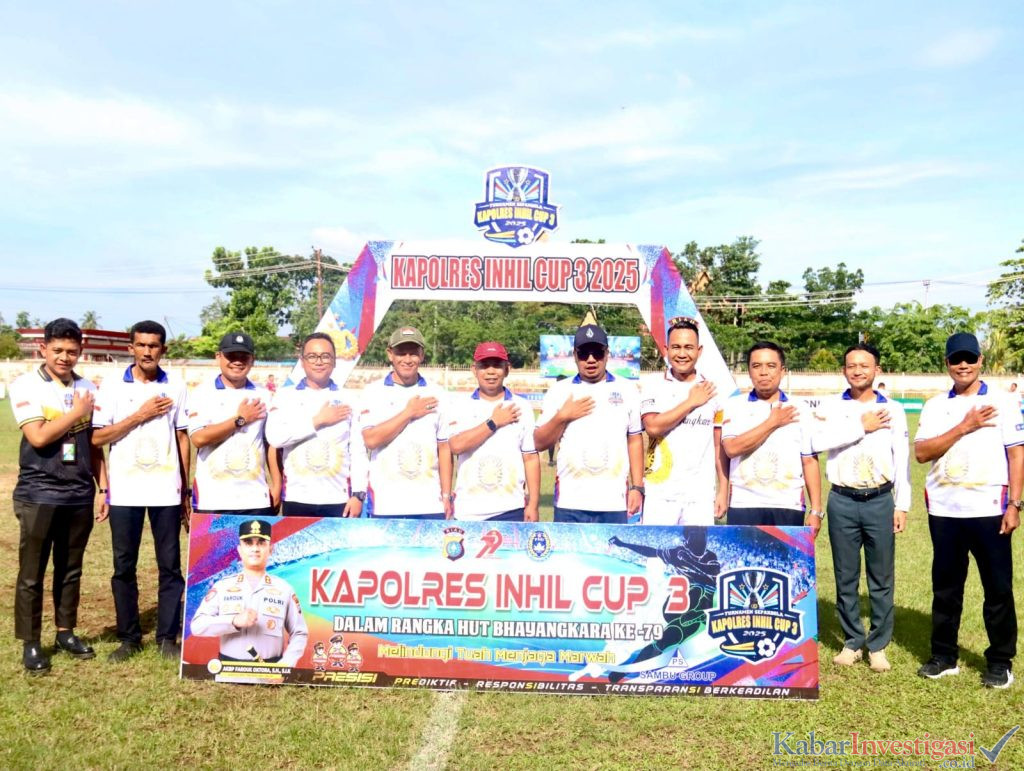 Turnamen Sepakbola Kapolres Inhil Cup 2025 Resmi Dibuka Bupati Inhil