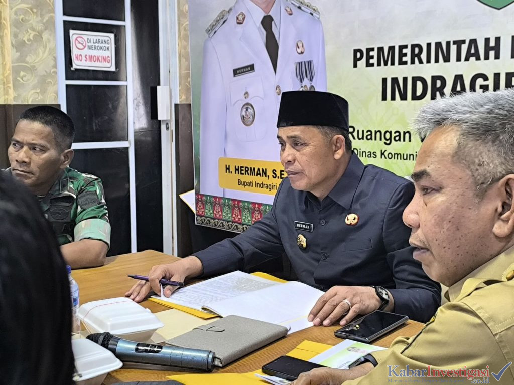 Bupati Inhil H Herman Ikuti Rakor Pengendalian Inflasi Bersama Kemendagri Secara Virtual