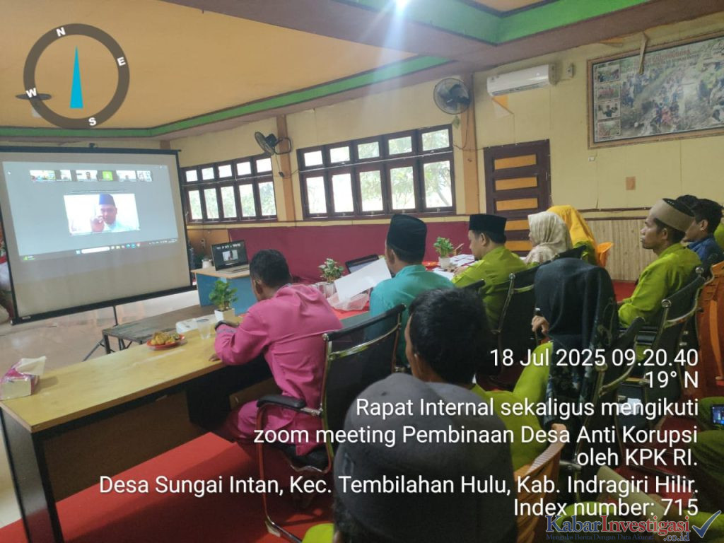 Pemdes Sungai Intan Ikuti Zoon Meeting Pembinaan Desa Anti Korupsi