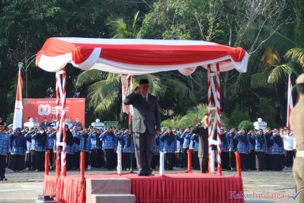 Kobarkan Nasionalisme, Pemkab Inhil Gelar Upacara HUT RI Ke-80