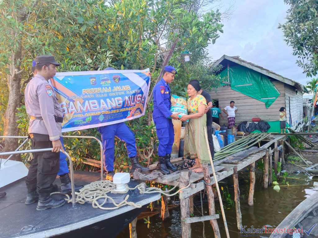Satpolairud Polres Inhil Laksanakan Program JALUR Sambang Nusa di Desa Tanjung Baru