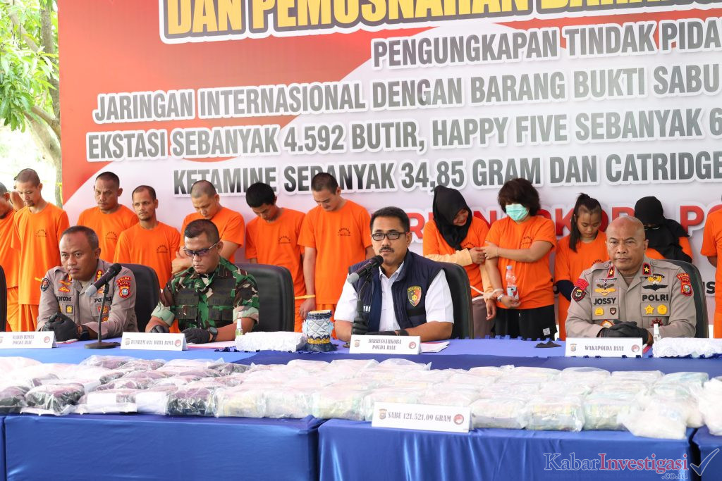 Polda Riau Musnahkan Narkoba Rp 123,7 M Hasil Operasi 3 Bulan