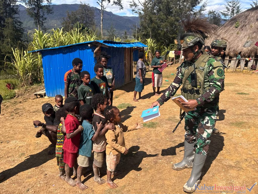 Satgas Yonif 700/WYC Menyatu dengan Rakyat Wuloni: Mengobati, Mengajar, dan Menyemai Harapan Anak Papua