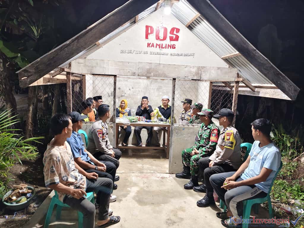 Forkopincam Tempuling,TNI- Polri Gelar Patroli Gabungan dan Sambangi Pos Kamling