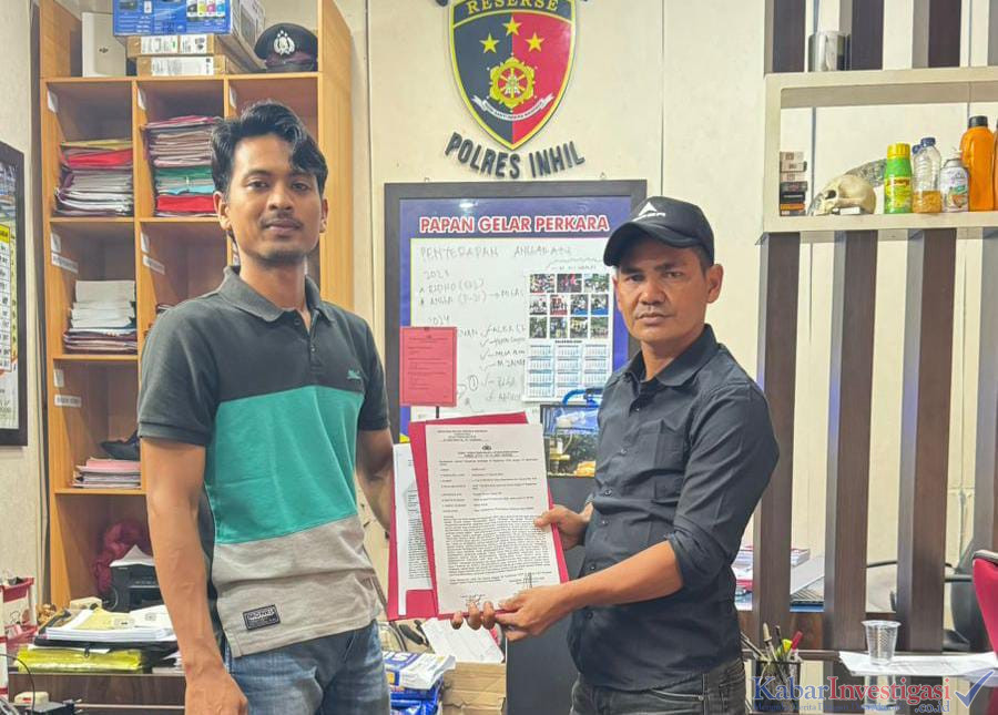 Dugaan Pencemaran Nama Baik, Kades Belantaraya Melaporkan Akun Media Sosial Ke Polres Inhil