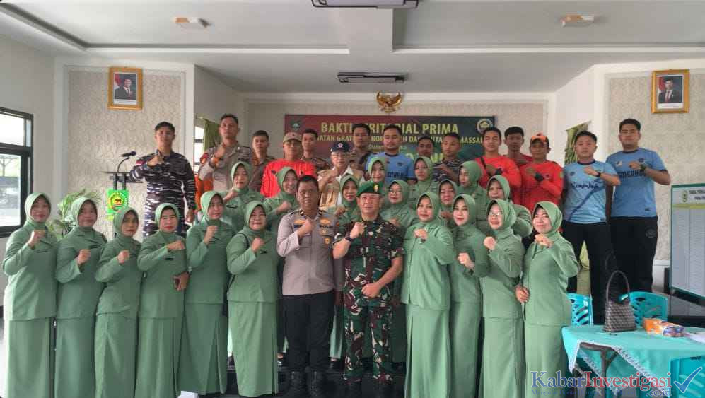 HUT Ke -80 TNI, Kodim 0314/Inhil Laksanakan Pengobatan Gratis, Donor Darah dan Khitanan Massal