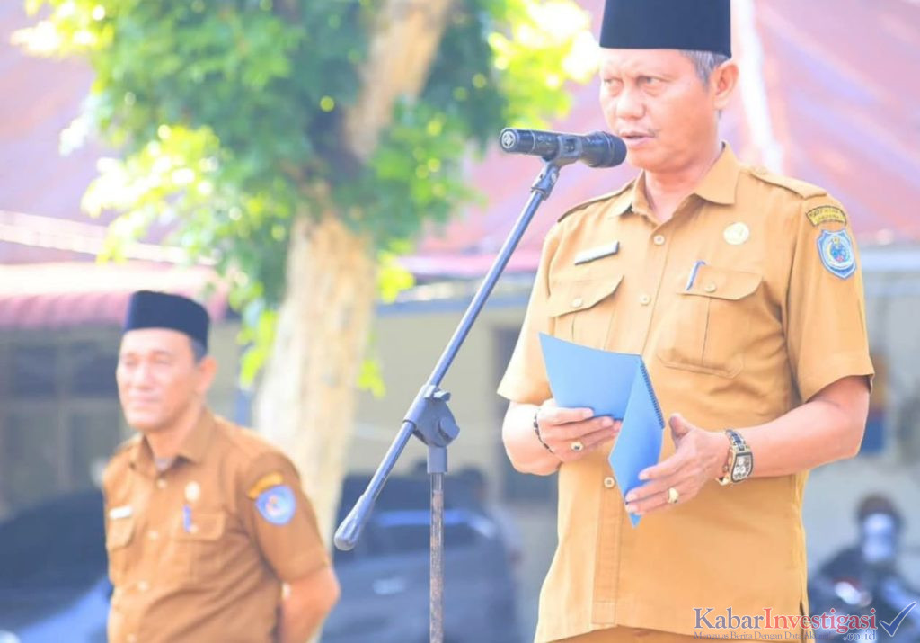 Asisten I Setdakab Labuhanbatu, Drs. H. Sarimpunan Ritonga, M.Pd., sampaikan pidato tertulis bupati labuhanbatu