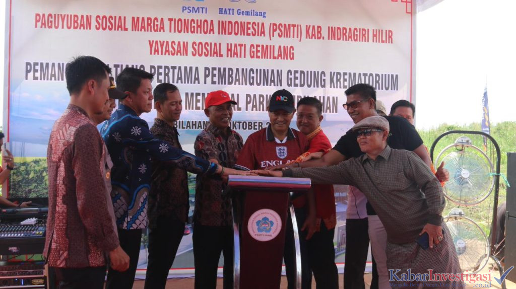 Bupati Inhil H. Herman Hadiri Pemancangan Tiang Pertama Gedung Krematorium Hati Gemilang Memorial Park Tembilahan
