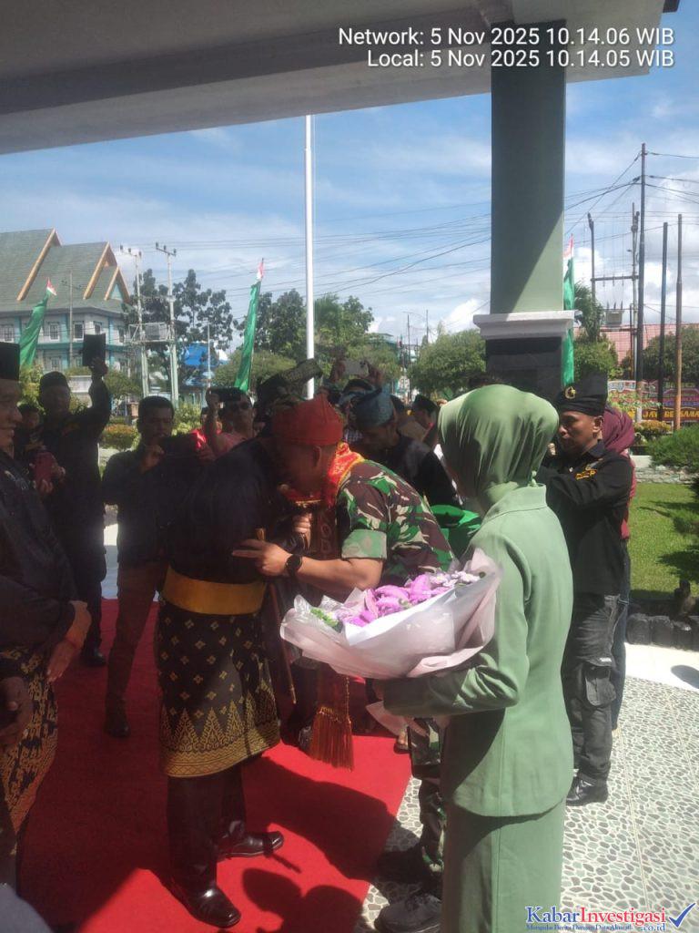 Upacara Penyambutan Purna Tugas Satgas Pantas Statis RI – PNG Batalyon Infanteri 131/BRS TA 2024 – 2025
