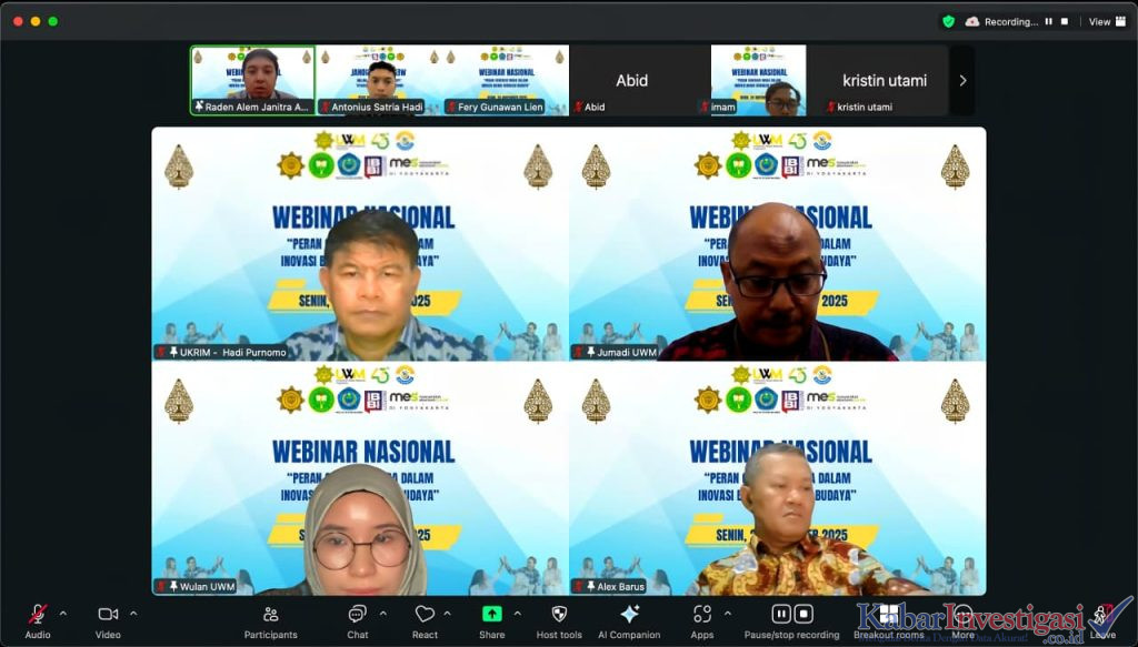 Webinar Nasional FE UWM: Dorong Inovasi Bisnis Berbasis Budaya