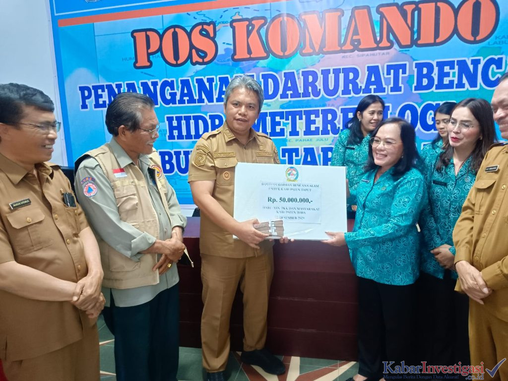 Wakil Bupati Tapanuli Utara Terima Bantuan Sembako dari PT INALUM untuk Masyarakat Terdampak Bencana Hidrometeorologi