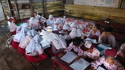 PT Pulau Sambu di Kuala Enok Beri Perhatian Khusus ke SD 004 Sungai Laut Lewat CSR