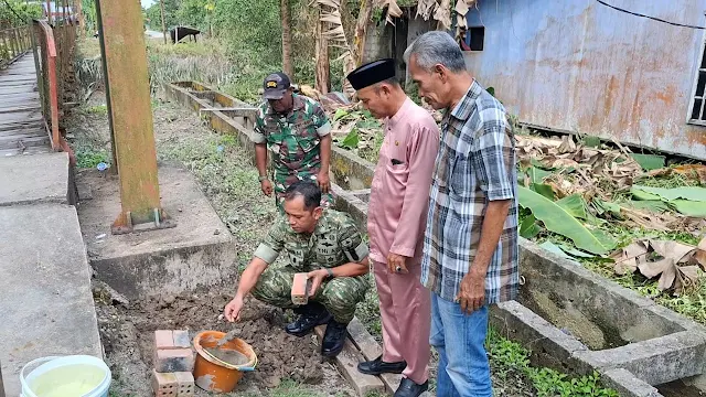 Pembangunan Jembatan Garuda di Reteh. Dandim 0314/Inhil : Bentuk Kepedulian TNI Kerhadap Kebutuhan Masyarakat