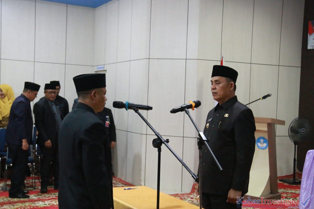 Bupati Herman Resmi Lantik 44 Kepala Sekolah di Lingkungan Dinas Pendidikan Inhil