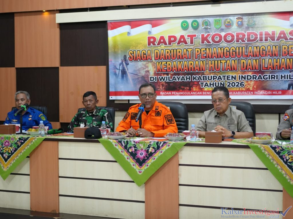 Perkuat Kesiapsiagaan Hadapi Musim Kemarau, Pemkab Inhil Gelar Rakor Siaga Darurat Karhutla 2026