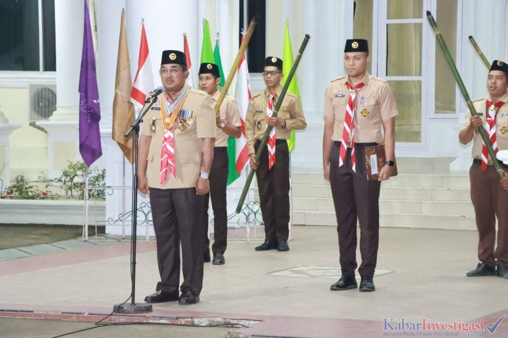Bupati Tanjab Barat Pimpin Upacara Renungan dan Ulang Janji Pramuka