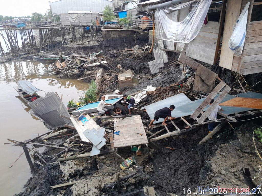 13 KK Terdampak, Kerugian Rp320 Juta: Abrasi Terjang Pasar & Kampung Jawa Kuala Enok Kuala Enok