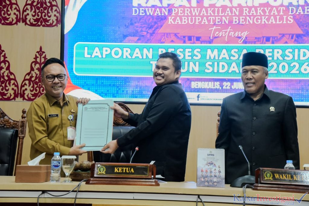 Mewakili Bupati Bengkalis, Sekda Bengkalis Terima Laporan Reses Masa Sidang II
