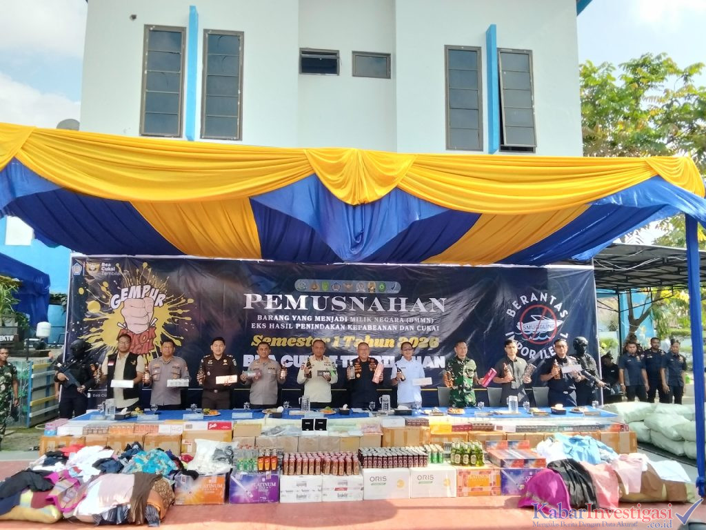 BEA CUKAI TEMBILAHAN MUSNAHKAN BARANG HASIL PENINDAKAN SENILAI RP4,65 MILIAR, SELAMATKAN POTENSI KERUGIAN NEGARA RP2.46 MILIAR
