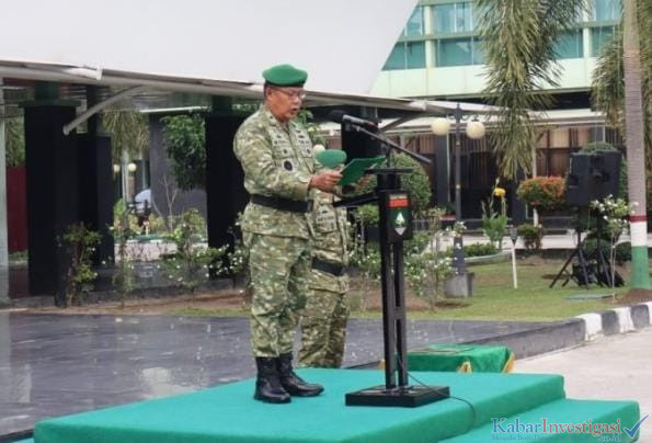 Kodam XIX Tuanku Tambusai Teguhkan Jati Diri Prajurit Melalui Upacara Bendera Bulanan