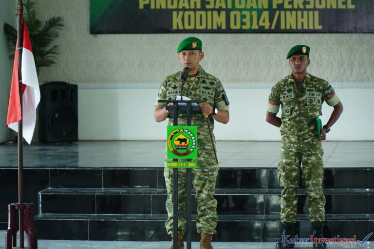 Kodim 0314/Inhil Gelar Korps Raport, Tiga Personel Resmi Pindah Satuan