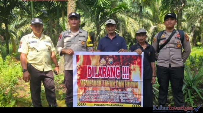 Polsek Pelangiran Gelar Patroli Karhutla di PT. BNS Desa Rotan Semelur