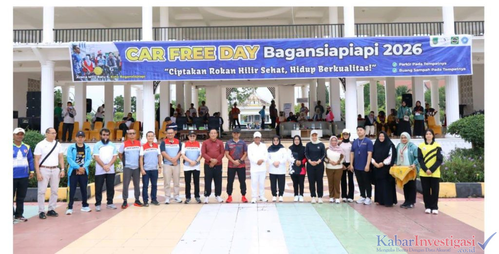 Dandim 0321/Rohil Kompak Senam Bareng di CFD, Ribuan Warga Padati Lapangan Taman Budaya Batu Enam