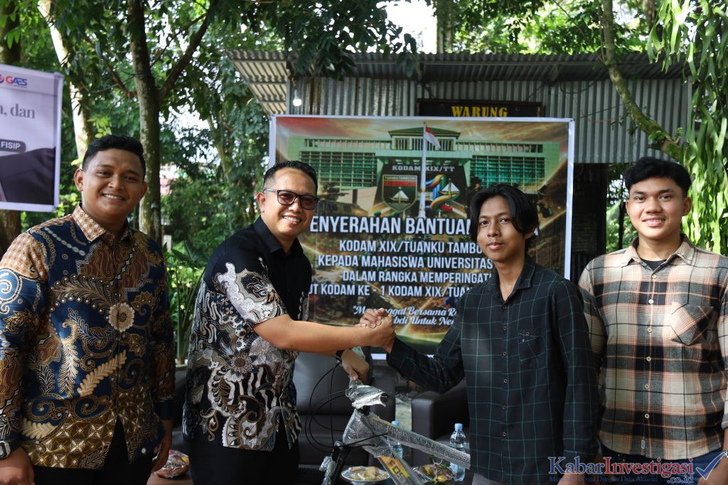 Kodam XIX Tuanku Tambusai Wujudkan Kepedulian Sosial, Mahasiswa UNRI Terima Bantuan 10 Unit Sepeda