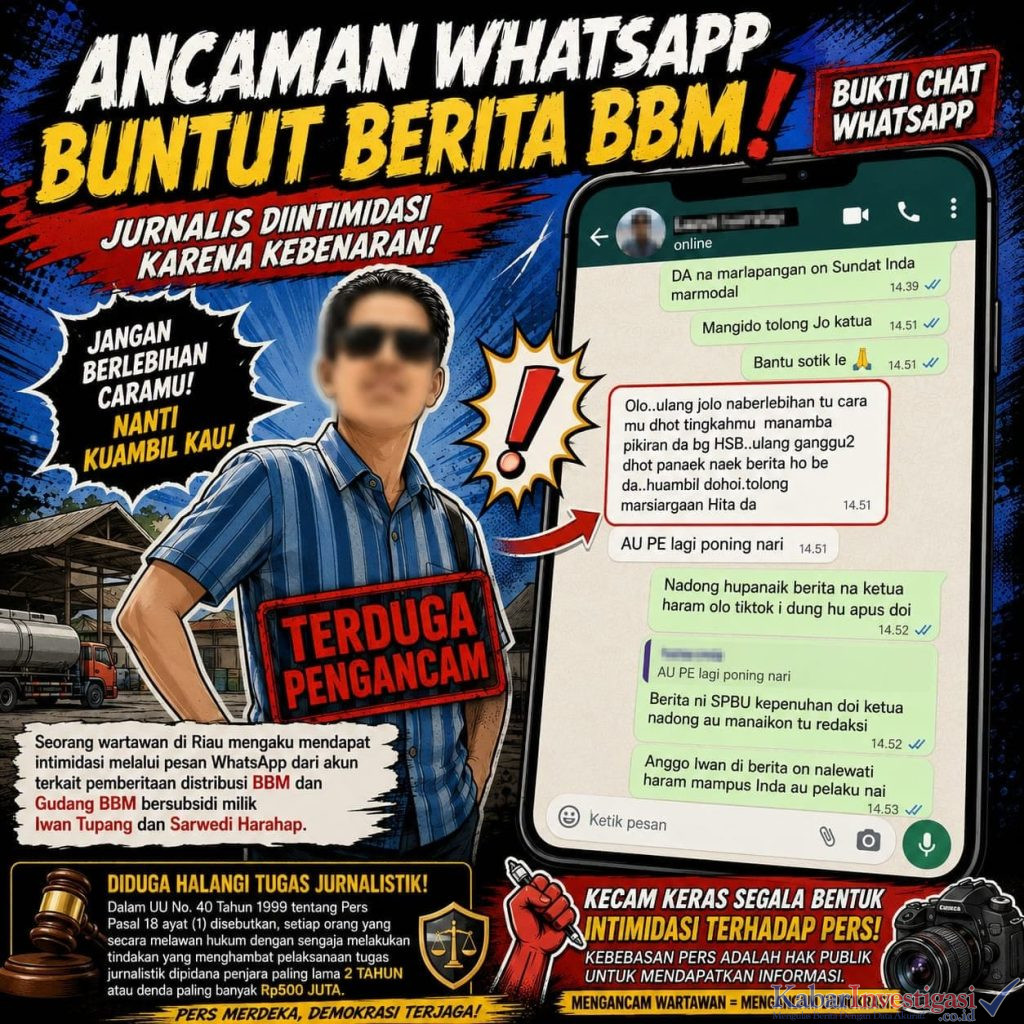 Terulang Kembali! Jurnalis di Rokan Hulu Diancam Diculik dan Dibunuh Usai Ungkap Gudang BBM Subsidi Ilegal