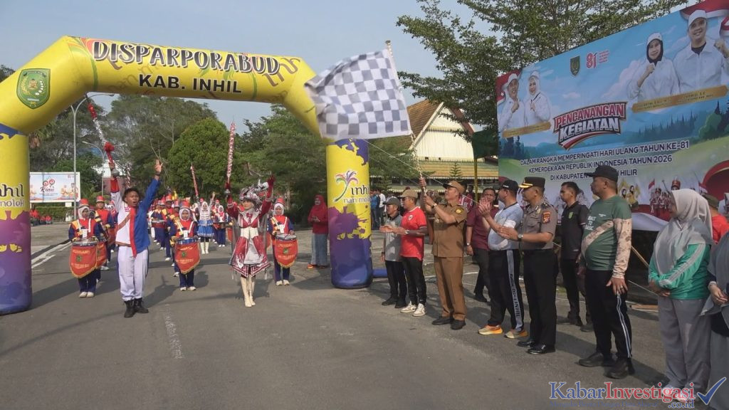 Semangat Kemerdekaan Mulai Bergema, Bupati Herman Pimpin Apel Pencanangan dan Lepas Karnaval HUT ke-81 RI