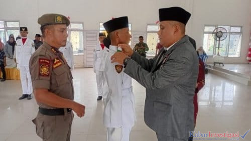25 Paskibraka Kecamatan Bukit Batu Kabupaten Bengkalis Dikukuhkan Pengibaran Merah Putih