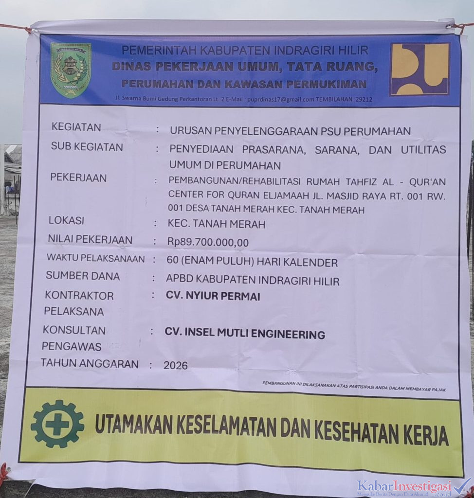 Pemkab Inhil Anggarkan Rp.89,7 Juta untuk Pembangunan Rumah Tahfiz Al-Qur’an di Tanah Merah
