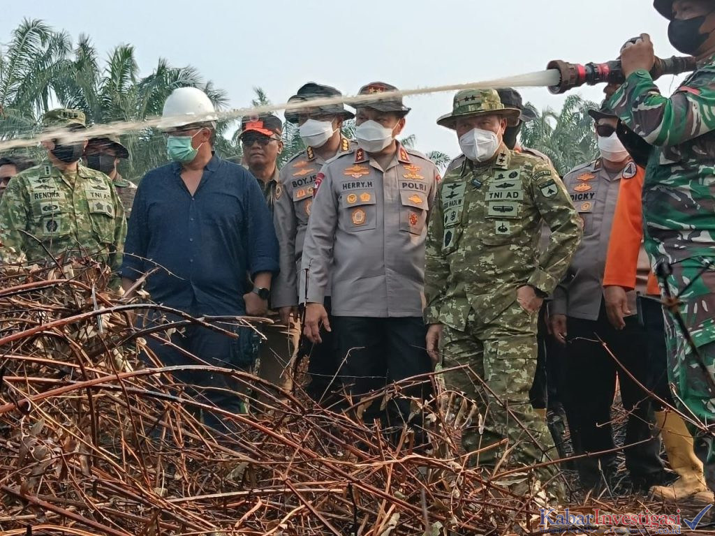 Kodam XIX/Tuanku Tambusai Perkuat Penanganan Karhutla, Pangdam Tinjau Langsung Lokasi di Inhu