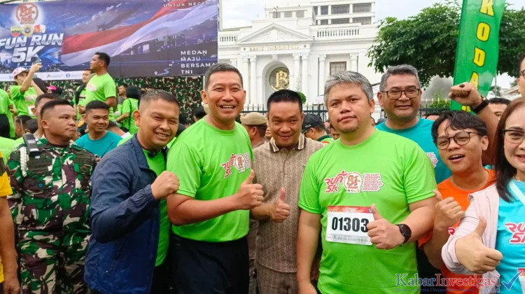 Semangat Sehat Bersama TNI, Pemkab Taput Hadiri Fun Run 5K di Medan