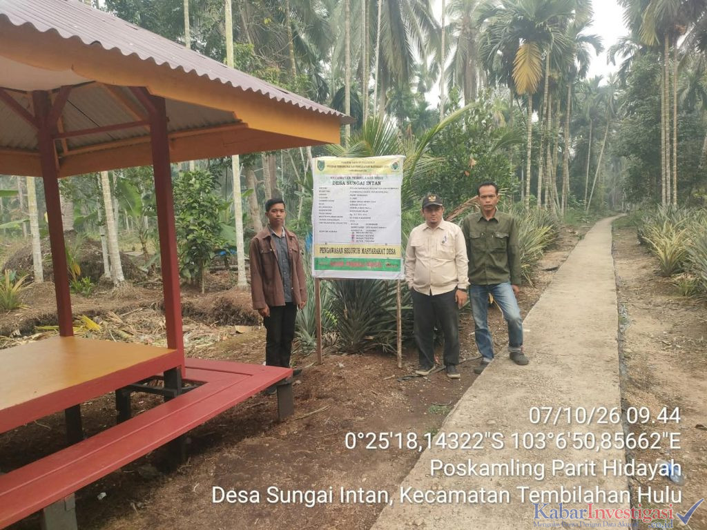 Pemdes Sungai Intan Monitoring Kegiatan Fisik Tahun Anggaran 2026
