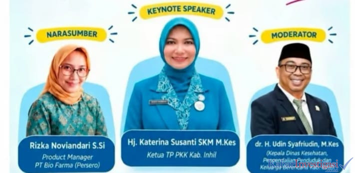 GEBRAKAN LUAR BIASA TP PKK INHIL! Ketua TP PKK Hj. Katerina Susanti Pimpin Webinar Sosialisasi Sejuta Vaksin HPV — Perempuan Sehat, Masa Depan Cerah Tanpa Kanker Serviks!